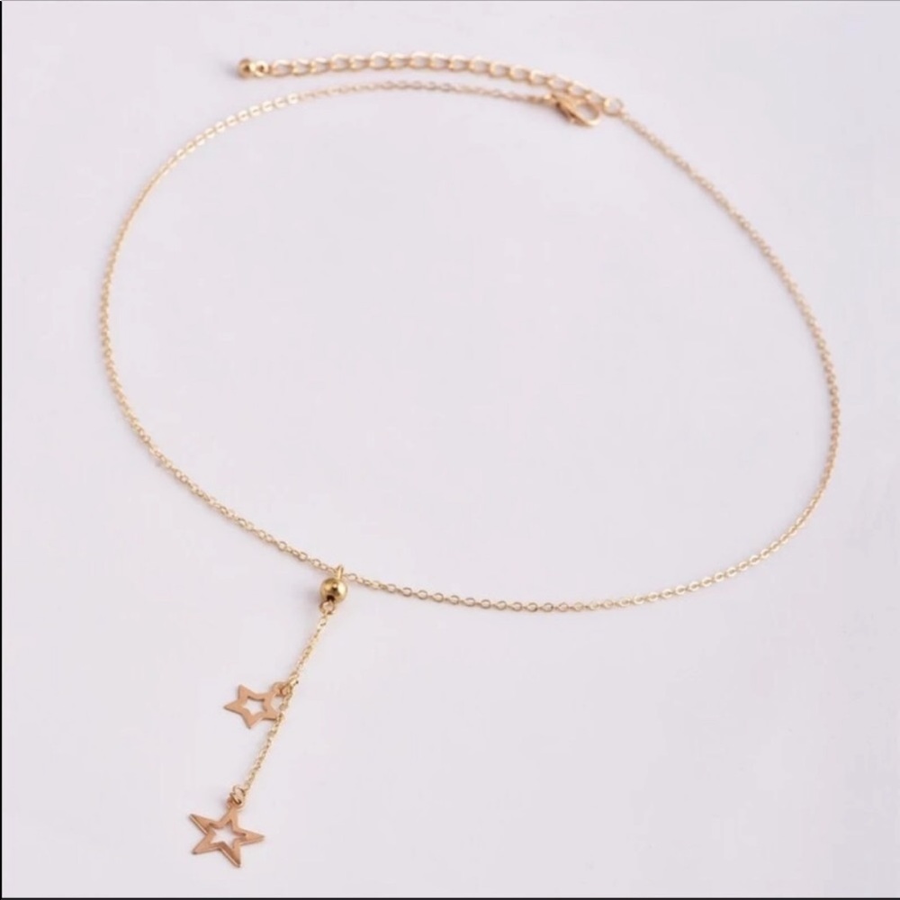 NWT Bohemian Long tassel gold star necklace - Picture 2 of 4